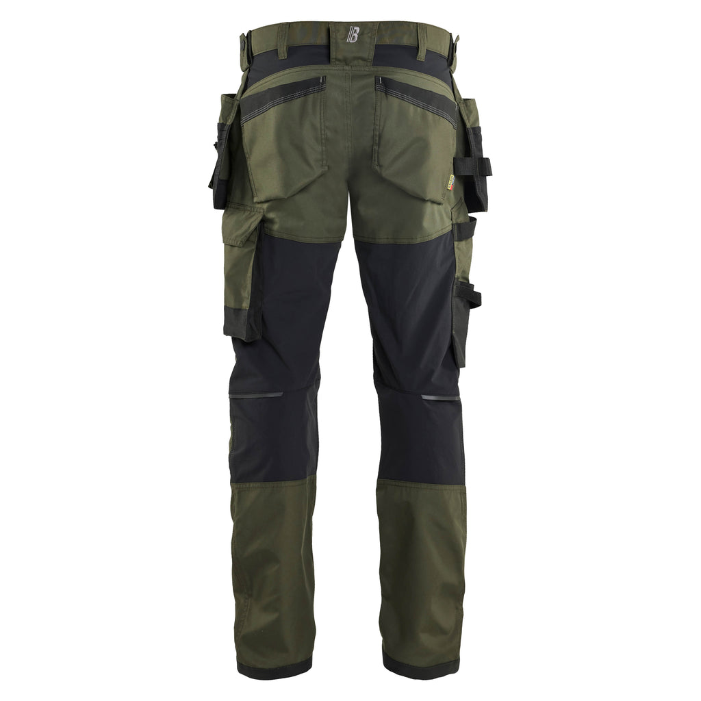 Blaklader 17501832 Craftsman Trousers With Stretch Forest Night Black Back
