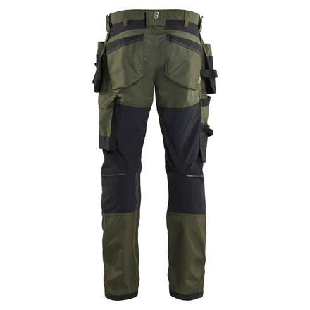 Blaklader 17501832 Craftsman Trousers With Stretch Forest Night Black Back