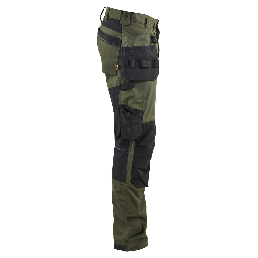 Blaklader 17501832 Craftsman Trousers With Stretch Forest Night Black Right
