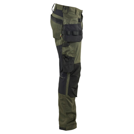 Blaklader 17501832 Craftsman Trousers With Stretch Forest Night Black Right