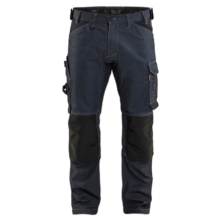 Blaklader 17511141 Craftsman Denim Trousers With Stretch Navy Blue Black Main