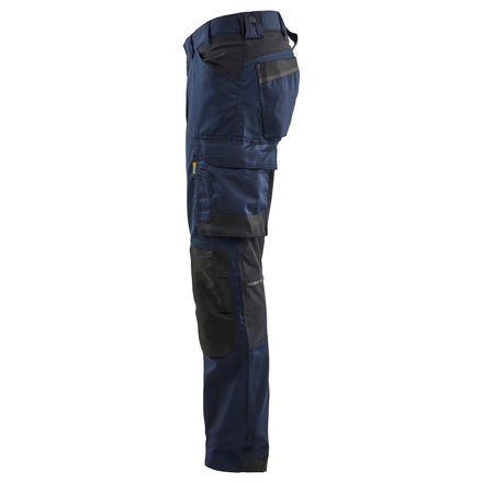 Blaklader 17511832 Craftsman Trousers With Stretch Dark Navy Blue Left