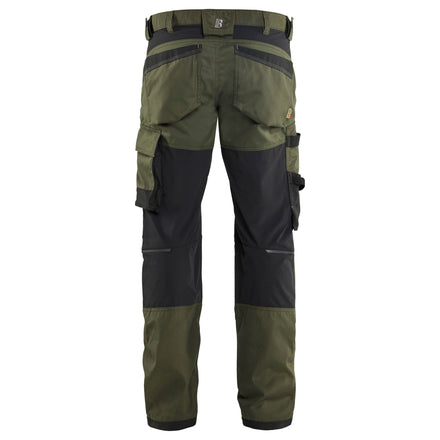 Blaklader 17511832 Craftsman Trousers With Stretch Forest Night Black Back