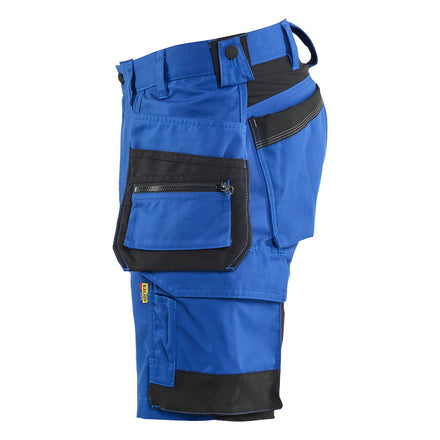 Blaklader 1752 Craftsman Shorts Stretch Cornflower Blue Black Left