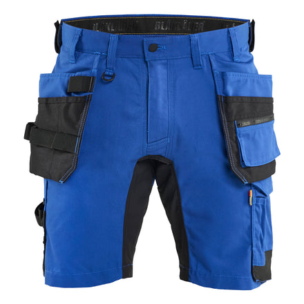 Blaklader 1752 Craftsman Shorts Stretch Cornflower Blue Black Main