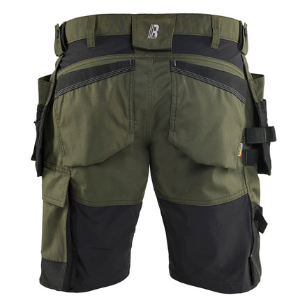 Blaklader 1752 Craftsman Shorts Stretch Forest Night Black Back