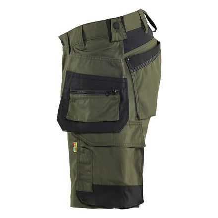 Blaklader 1752 Craftsman Shorts Stretch Forest Night Black Left