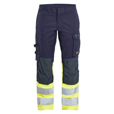Blaklader 1787 Multinorm Inherent Trousers With Stretch Navy Blue Hi Vis Yellow Main
