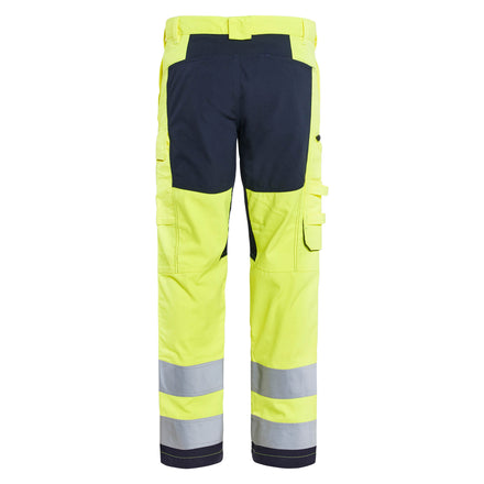 Blaklader 1788 Multinorm Inherent Trousers With Stretch Hi Vis Yellow Navy Blue Back