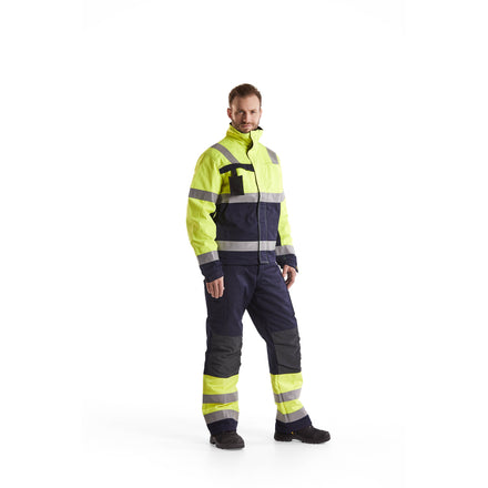 Blaklader 1869 Multinorm Winter Trousers Navy Blue Hi Vis Yellow Model
