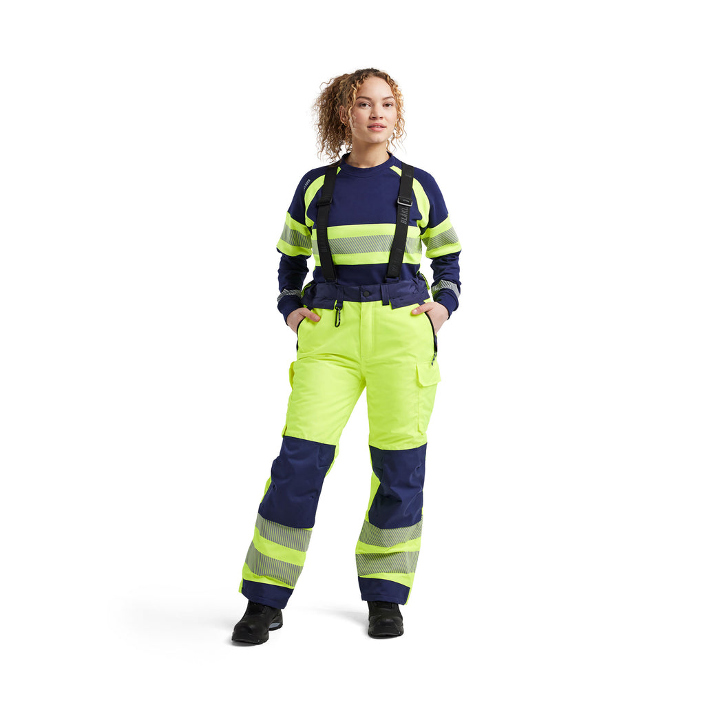 Blaklader 1875 Hi-Vis Yellow/Navy Blue Winter Trousers