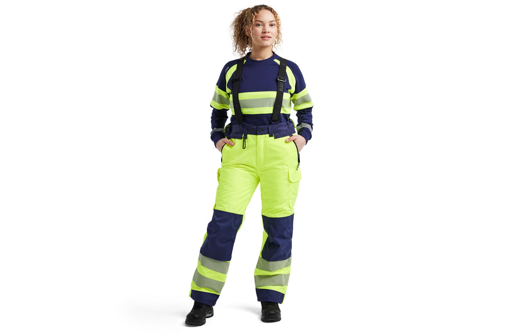 Blaklader 1875 Hi-Vis Yellow/Navy Blue Winter Trousers