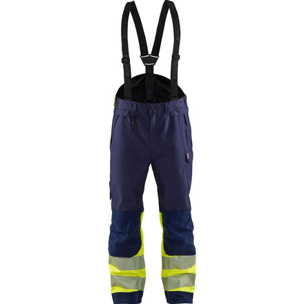 Blaklader 1877 Hi Vis Shell Trousers Navy Blue Hi Vis Yellow Main