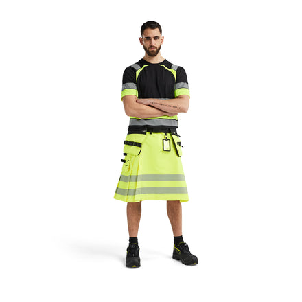 Blaklader 1921 Hi Vis Kilt Hi Vis Yellow Black Model