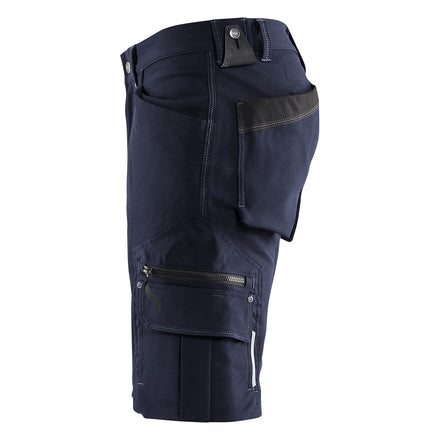 Blaklader 1987 Craftsman Shorts In 4 Way Stretch X1900 Dark Navy Black Left
