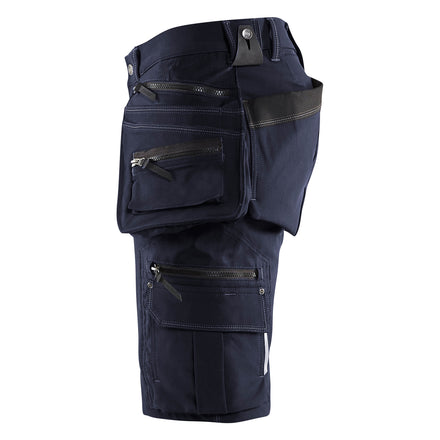 Blaklader 1988 Craftsman Shorts 4 Way Stretch X1900 Dark Navy Black Left