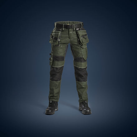 Blaklader 1990 Craftsman Trousers Stretch X1900 Forest Night Black Front 2