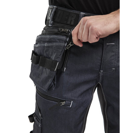 Blaklader 1990 Craftsman Trousers Stretch X1900 Navy Blue Black Feature 1
