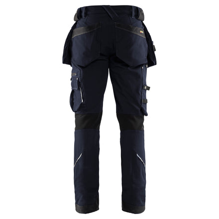 Blaklader 1998 Craftsman Trousers 4 Way Stretch X1900 Dark Navy Black Back