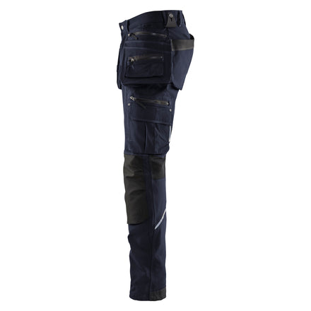 Blaklader 1998 Craftsman Trousers 4 Way Stretch X1900 Dark Navy Black Left