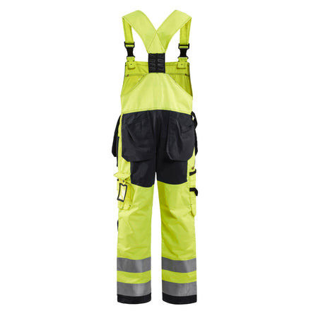 Blaklader 2603 Hi Vis Bib Overalls Hi Vis Yellow Black Back