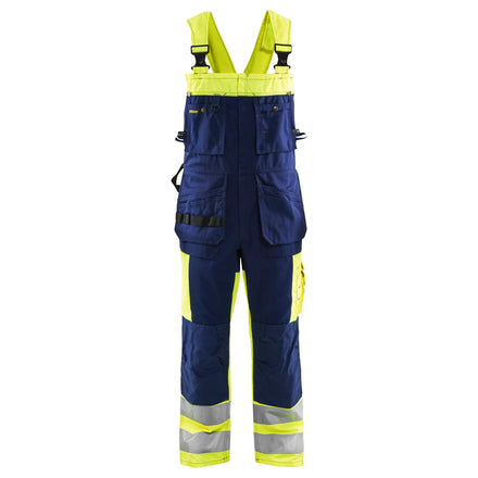 Blaklader 2603 Hi Vis Bib Overalls Hi Vis Yellow Navy Blue Main