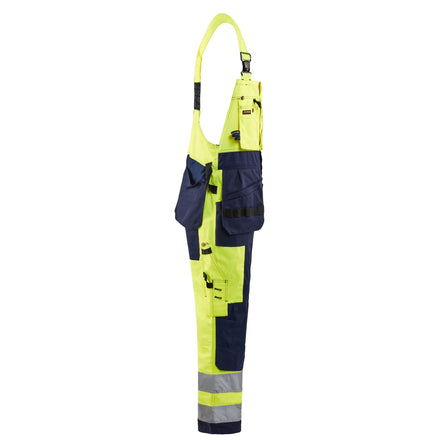 Blaklader 2603 Hi Vis Bib Overalls Hi Vis Yellow Navy Blue Right