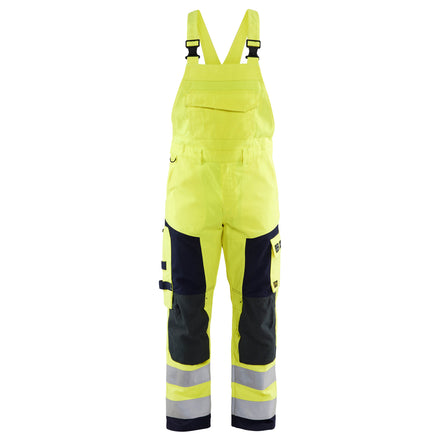 Blaklader 2608 Multinorm Bib Trousers Hi Vis Yellow Navy Blue Main