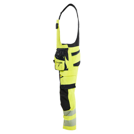 Blaklader 2626 Hi Vis Bib Overalls 4 Way Stretch Hi Vis Yellow Black Left