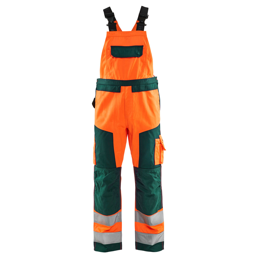 Blaklader 2660 Hi Vis Bib Trousers Hi Vis Orange Green Main