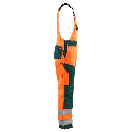 Blaklader 2660 Hi Vis Bib Trousers Hi Vis Orange Green Right