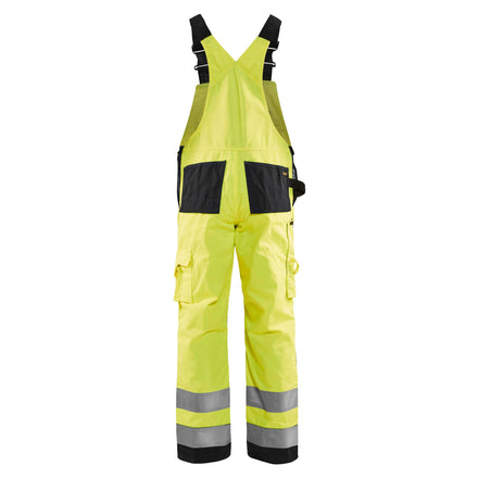 Blaklader 2660 Hi Vis Bib Trousers Hi Vis Yellow Black Back