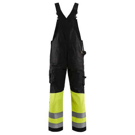 Blaklader 2662 Hi Vis Bib Overall Black Hi Vis Yellow Back