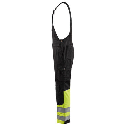 Blaklader 2662 Hi Vis Bib Overall Black Hi Vis Yellow Left
