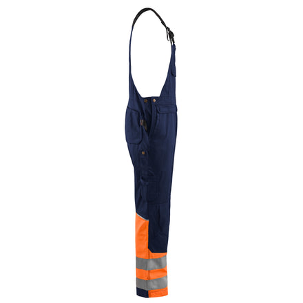 Blaklader 2662 Hi Vis Bib Overall Navy Blue Hi Vis Orange Right