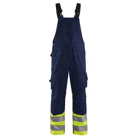 Blaklader 2662 Hi Vis Bib Overall Navy Blue Hi Vis Yellow Main