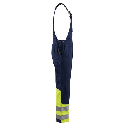 Blaklader 2662 Hi Vis Bib Overall Navy Blue Hi Vis Yellow Right