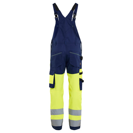 Blaklader 2663 Hi-Vis Yellow/Navy Blue Hi-Vis Bib Trousers