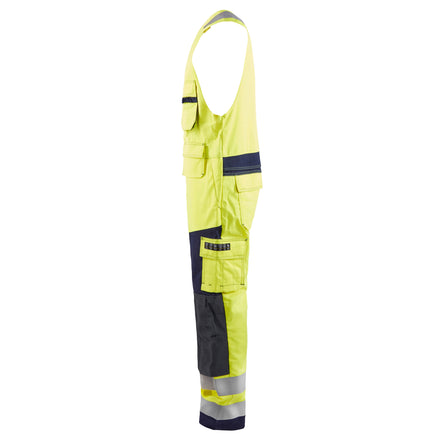 Blaklader 2678 Multinorm Sleeveless Overall Hi Vis Yellow Navy Blue Left