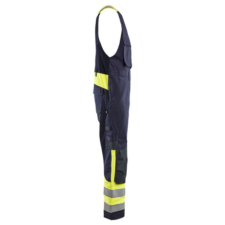 Blaklader 2887 Navy Blue/Hi-Vis Yellow Arc Flash & Fire Retardant Inherent Sleeveless Multinorm Overalls