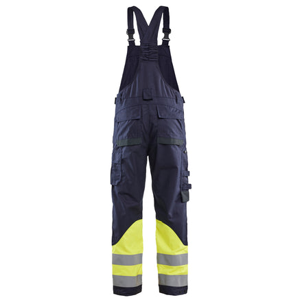 Blaklader 2890 Navy Blue/Hi-Vis Yellow Arc Flash & Fire Retardant Apc 2 Multinorm Inherent Bib Trouser
