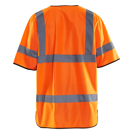 Blaklader 3023 Hi Vis Vest Class 3 Hi Vis Orange Navy Blue Back