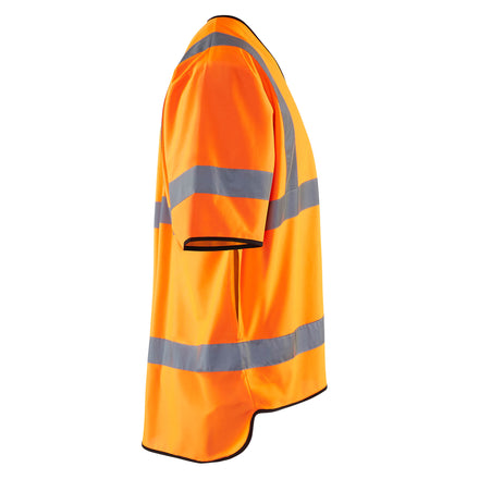 Blaklader 3023 Hi Vis Vest Class 3 Hi Vis Orange Navy Blue Right