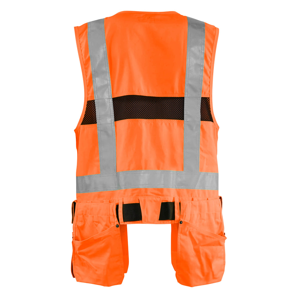 Blaklader 3032 Hi Vis Tool Vest Hi Vis Orange Navy Blue Back
