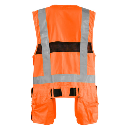 Blaklader 3032 Hi Vis Tool Vest Hi Vis Orange Navy Blue Back