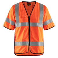 Blaklader 3034 Multinorm Safety Waistcoat Hi Vis Orange Navy Blue Main