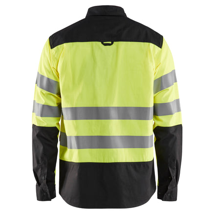 Blaklader 3255 Hi Vis Shirt Hi Vis Yellow Black Back