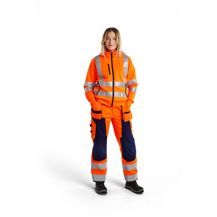 Blaklader 3308 Womens Hi Vis Sweatshirt Hi Vis Orange Navy Blue Model