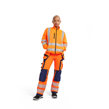 Blaklader 3308 Womens Hi Vis Sweatshirt Hi Vis Orange Navy Blue Model