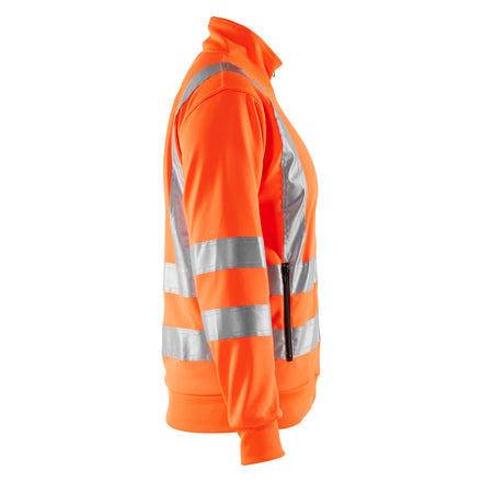 Blaklader 3308 Womens Hi Vis Sweatshirt Hi Vis Orange Navy Blue Right